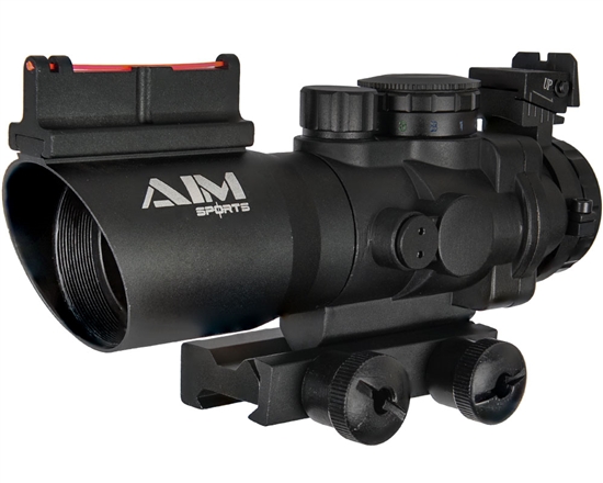 Aim Sports Rifle Scope - Prismatic Series - 4X32mm w/ Tri-Illumination & Arrow Reticle (JTAPO432G)