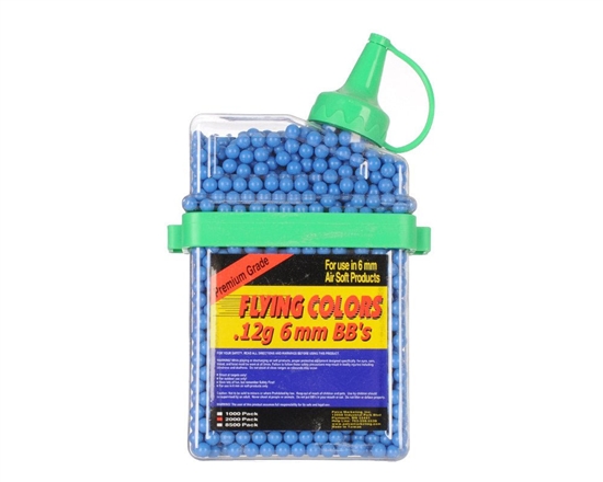 Flying Colors .12g Airsoft BB's - 2,000 Rounds - Blue