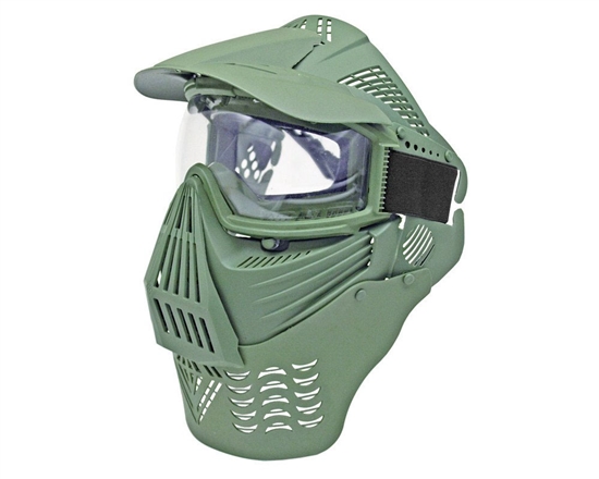 Full Coverage Goggles w/ Neck Guard - Green