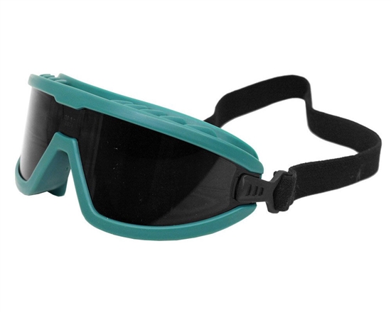 Safety Goggles - Green w/ Black Mirrored Lens