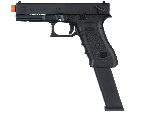 Glock CO2 Airsoft Pistol Blowback Hand Gun - G18C - Black (2276332)
