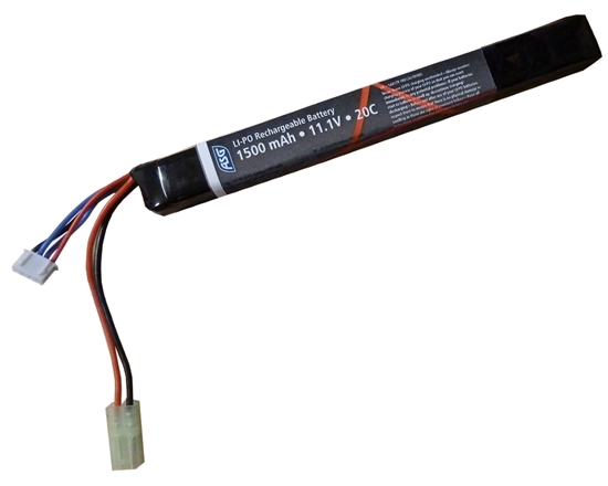 ASG Lipo Stick 11.1V 1500mAh 20c Battery (18156)