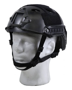 Bravo Pararescue Jumper Helmet Replica Airsoft Head Gear w/ Rail and NVG Mounts ( Black )
