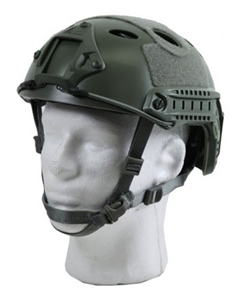 Bravo Pararescue Jumper Helmet Replica Airsoft Head Gear w/ Rail and NVG Mounts ( OD Green )
