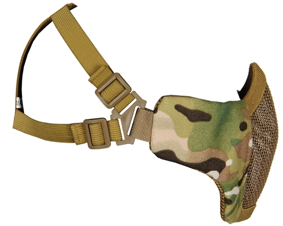 Bravo Airsoft Tactical Metal Mesh Face Mask - V3 Strike - Multicam