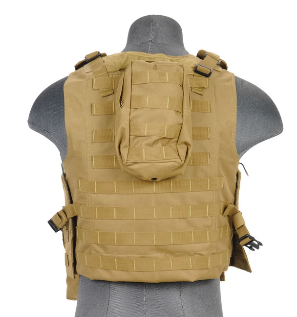 Lancer Tactical Airsoft Molle Tactical Plate Carrier Vest ( Tan )