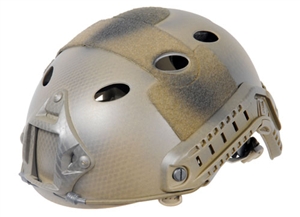 Lancer Tactical FAST PJ Type Helmet w/ Rail and NVG Mounts ( Navy Seal Tan )