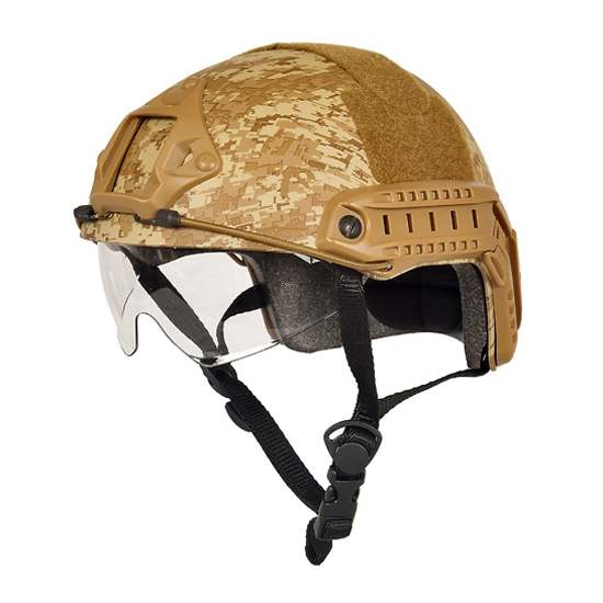 Lancer Tactical FAST Ballistic Airsoft Helmet w/ Visor ( Desert Digital )