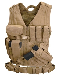 Condor Tactical Crossdraw Assault Vest Molle / Velcro ( TAN )