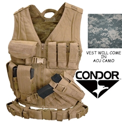 Condor Tactical Crossdraw Assault Vest Molle / Velcro ( ACU )
