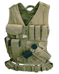 Condor Tactical Crossdraw Assault Vest Molle / Velcro ( OD GREEN )