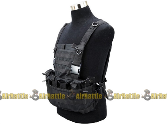 Defcon Tactical 600 Denier Modular M4 Airsoft Pouch System Tactical Molle Vest Black