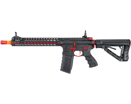 G&G CM16 SRXL AEG Airsoft Gun ( Black/Red )