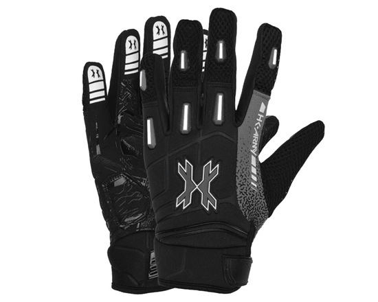 HK Army Full Finger Hardline Tactical Airsoft Gloves - Charcoal