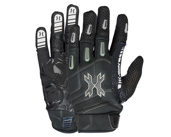 HK Army Full Finger Hardline Tactical Airsoft Gloves - Black/Olive/Grey
