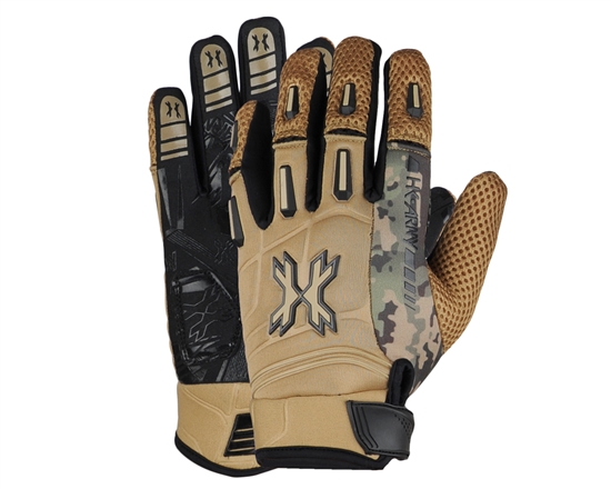 HK Army Full Finger Hardline Tactical Airsoft Gloves - Tan HSTL Camo