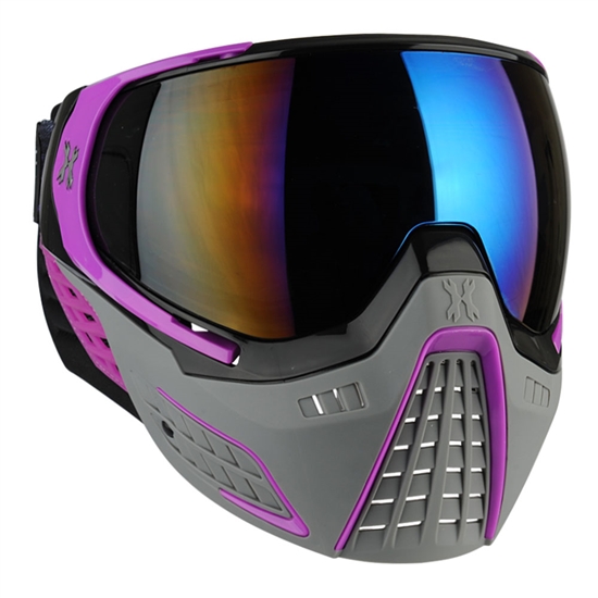 HK Army Tactical KLR Full Face Airsoft Mask - Slate Black/Purple
