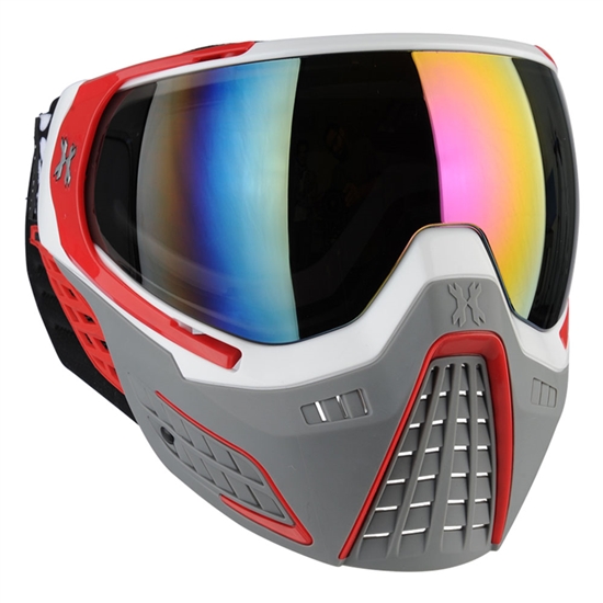 HK Army Tactical KLR Full Face Airsoft Mask - Slate White/Red