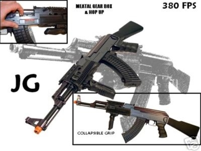 420 FPS JG Full Metal Gearbox AK-47 Tactical RIS AEG Airsoft Gun