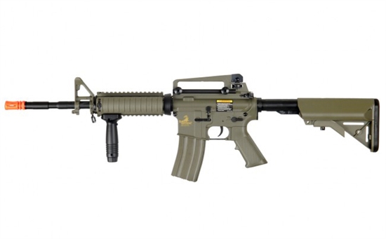 Lancer Tactical M4 RIS Carbine AEG Airsoft Gun w/ Metal Gearbox ( Desert Tan )