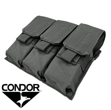 Condor Tactical Triple M4 / M16 / G36 MOLLE Magazine Pouch ( Black )