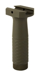 AIM Sports Tactical Rubberized Vertical Foregrip Fits Any RIS/RAS/Weaver Rails ( OD Green )