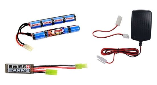 POWER1-PKG, Airrattle Custom Nunchuck Power Package, 9.6v battery, Charger, MOSFET,