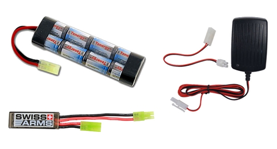 POWER2-PKG, Airrattle Custom Nunchuck Power Package, 9.6v battery, Charger, MOSFET,