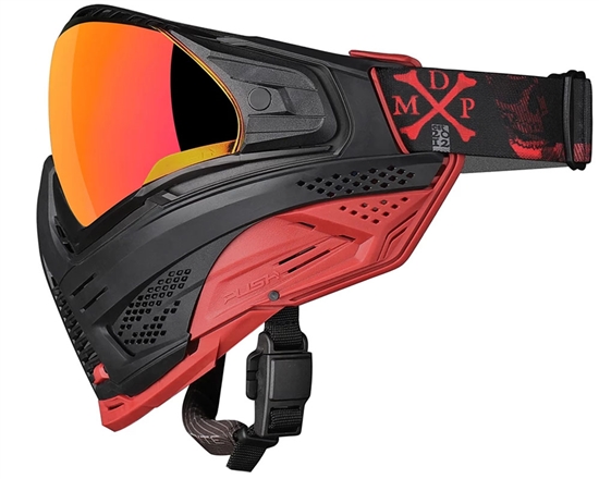 Push Unite Airsoft Mask w/ Revo Lens - MDP LE Red/Black