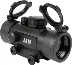 AIM Sports 1x30 Multi-Reticle Red / Green Dot Scope w/ 10 Intensity Levels & Flip Up Lens Covers