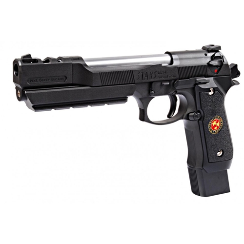 TSD Biohazard M9 Gas Blowback Airsoft Pistol w/ Compensator ( Black / Silver )
