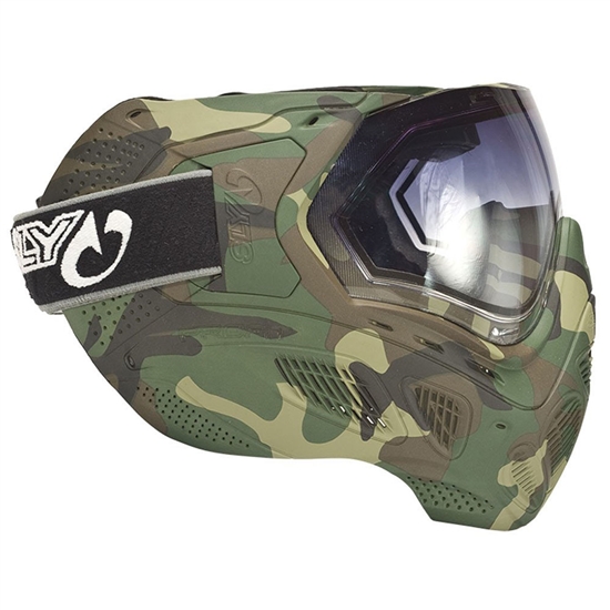 Sly Tactical Profit Full Face Airsoft Mask - Full Woodland Camo Print