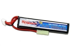 31598 Tenergy 11.1V 1000mAh 20c LiPo Stick Airsoft Battery