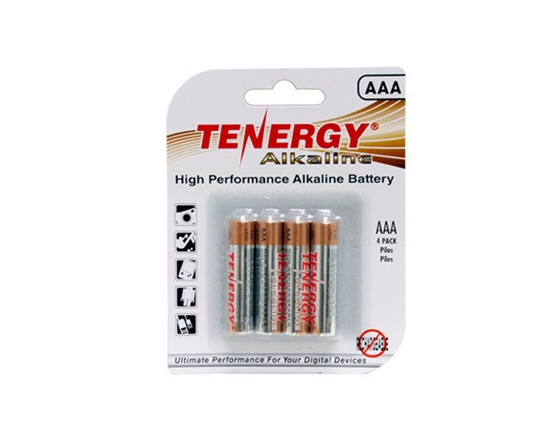 Tenergy AAA Alkaline Battery (4 Pack)