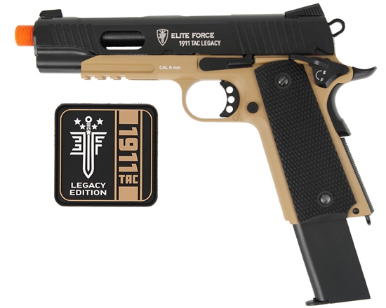 Elite Force 1911 Tactical CO2 Blowback Airsoft Pistol - Legacy Edition - Black/Dark Earth (2280188)