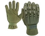 Valken Alpha Full Finger Polymer Armored Tactical Gloves - Olive