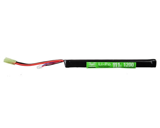 Valken 11.1v 1200mAh 20C Long Stick LiPo Airsoft Battery - 1 Stick (62937)