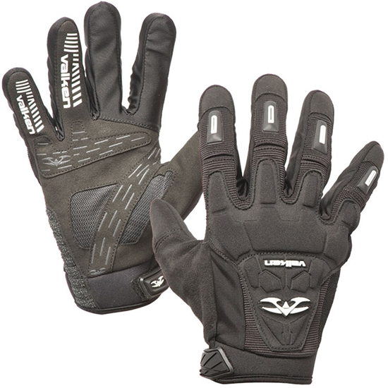 Valken Tactical Impact Full Finger Airsoft Gloves - Black