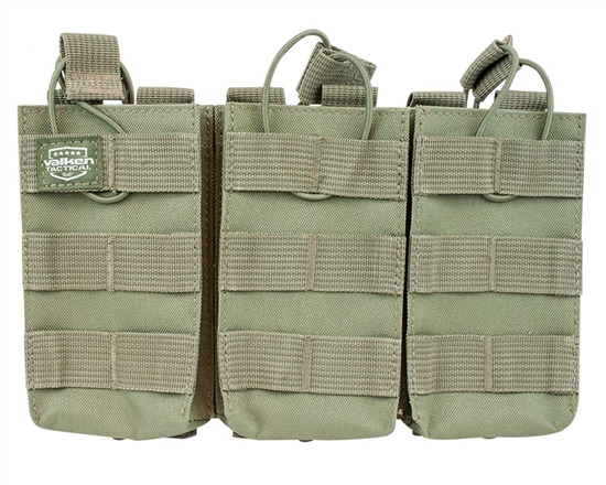 Valken Tactical Vest Accessory Pouch - Three Magazine AR Pouch (Green)