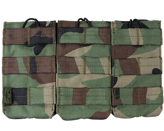 Valken Tactical Vest Accessory Pouch - Three Magazine M4/M16 Pouch (Woodland)