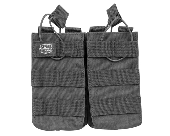 Valken Tactical Vest Accessory Pouch - Two Magazine AR Pouch (Black)