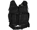 Defcon Gear Tactical 600 Denier Crossdraw Airsoft Vest - Black