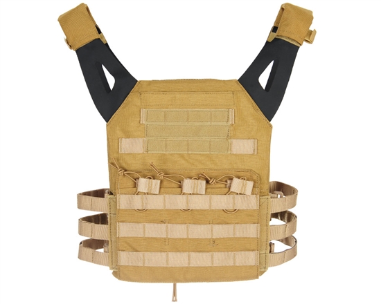 Defcon Gear Low Profile Plate Carrier Airsoft Vest - Coyote Brown