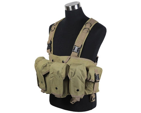 Defcon Gear 600D AK Tactical Belly Rig Airsoft Vest - FDE