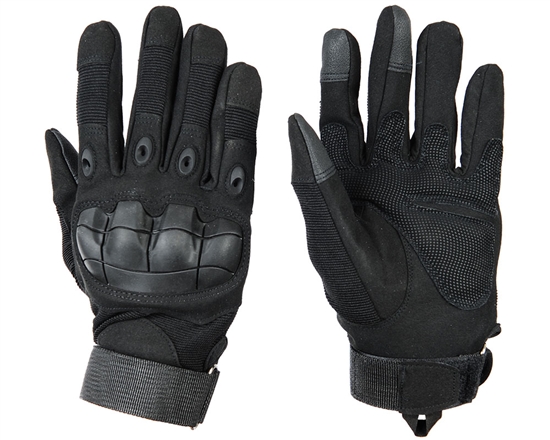 Warrior Airsoft Full Finger Flex Knuckle Gloves - Black