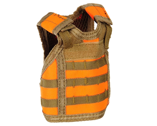 Warrior Bottle Coozie - Tactical Vest - Orange/Tan