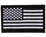Warrior Airsoft Velcro Patch - US Flag - Black/White