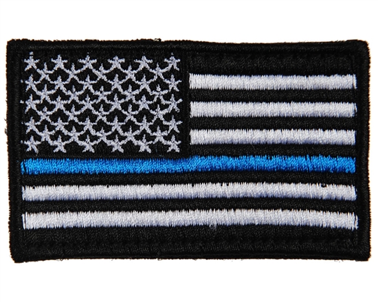 Warrior Airsoft Velcro Patch - US Flag - Black/White/Blue