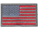 Warrior Airsoft Velcro Patch - US Flag - Grey/Red