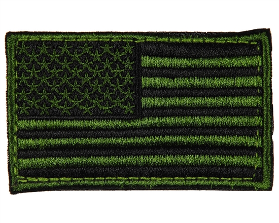 Warrior Airsoft Velcro Patch - US Flag - Green/Black